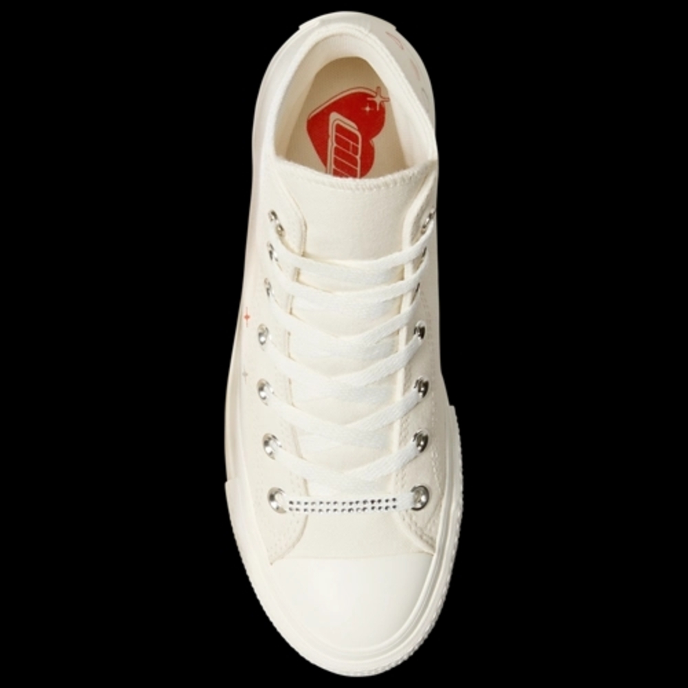 Converse All Star White High-Top Sneakers Hearts - Picture 5 of 14